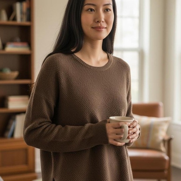 Vince Sweaters - Vince Yak‎ Wool Waffle Knit Sweater Small Quiet Luxury Old Money Minimalist